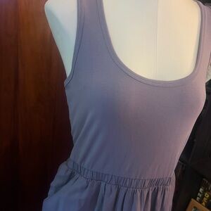 Evereve Purple Marguerite Sleeveless Tank Tiered Midi Summer Dress
